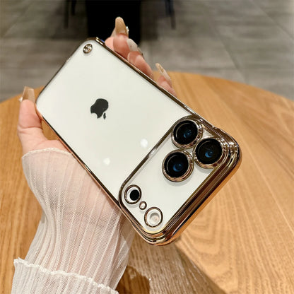 Plating Sparkling Transparent Frameless Phone Case for iPhone - ZILVUS