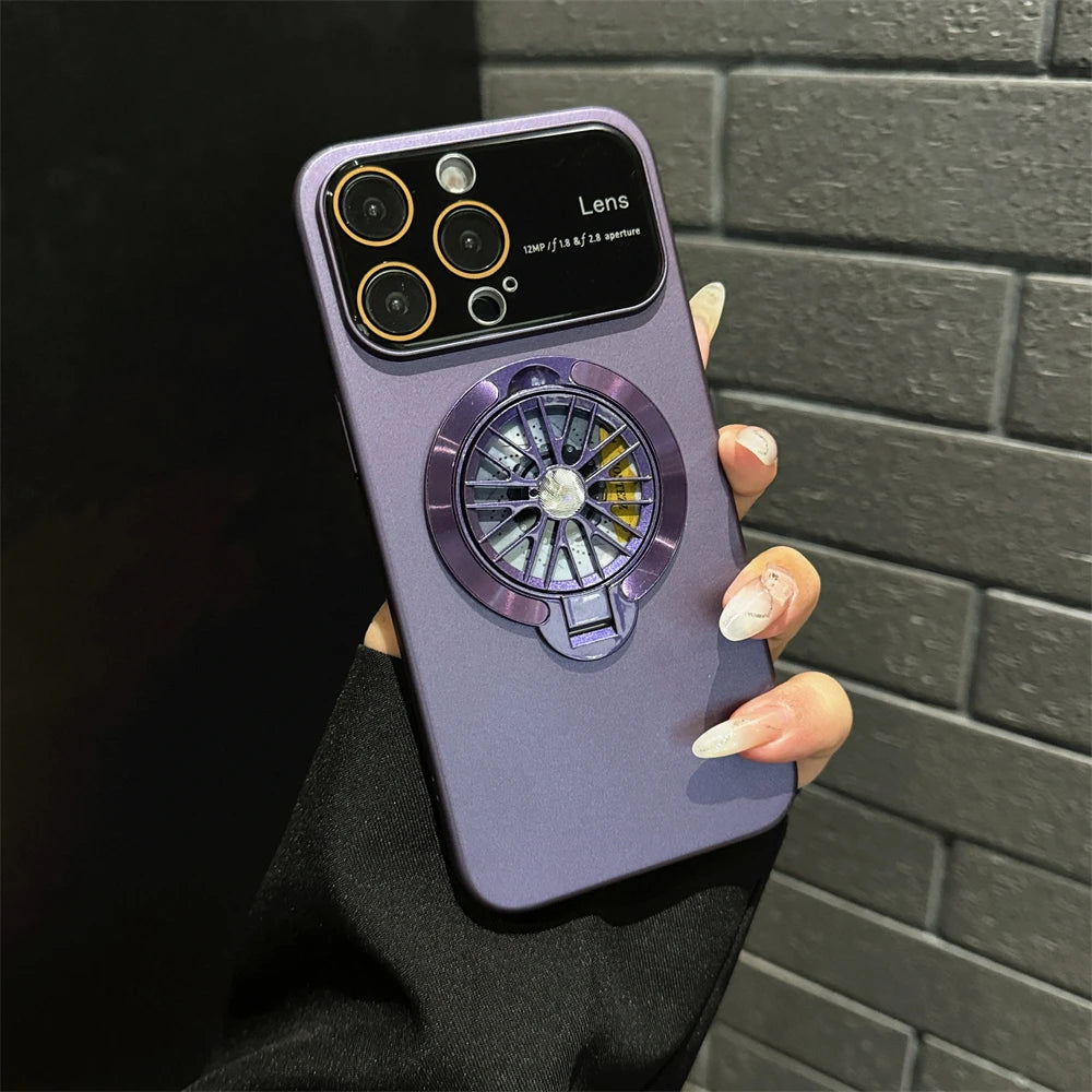 Magnetic Gyroscope Phone Case – Shockproof Stand Cover for iPhone - ZILVUS