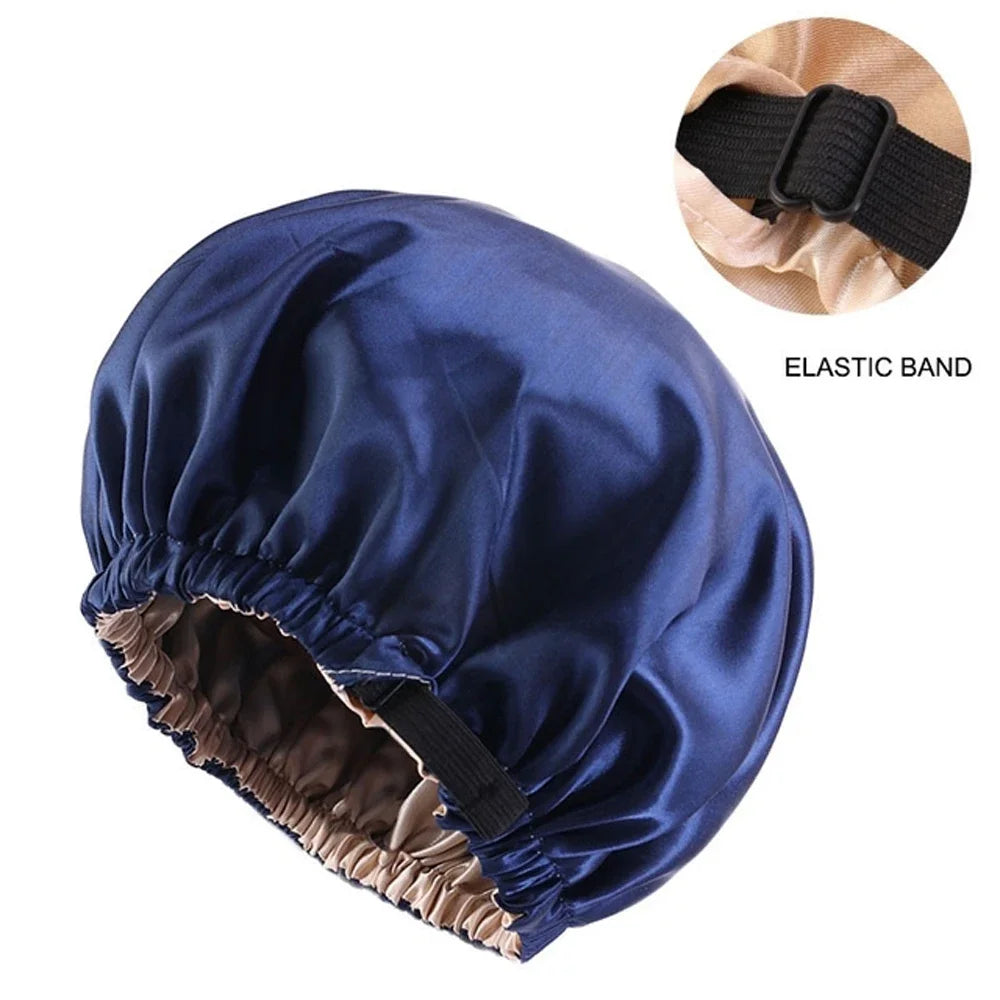 Luxury Satin Sleep Bonnet | Adjustable Silk Hair Bonnet for Sleeping - ZILVUS