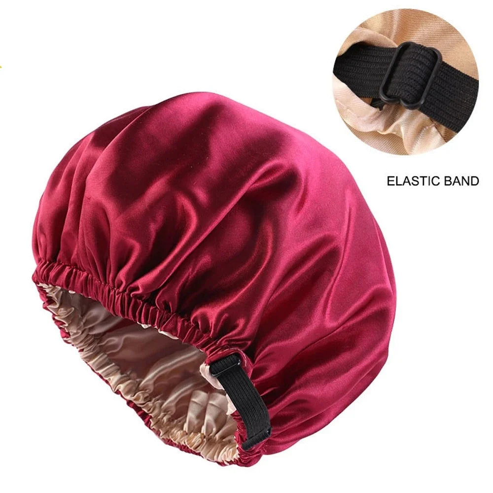 Luxury Satin Sleep Bonnet | Adjustable Silk Hair Bonnet for Sleeping - ZILVUS