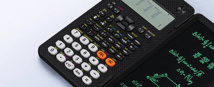 2-in-1 Rechargeable Scientific Calculator with LCD Writing Pad & Stylus - ZILVUS