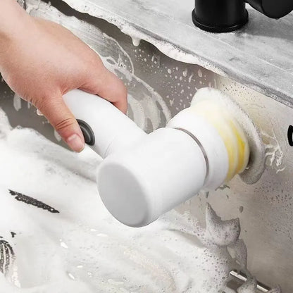 Electric Handheld Power Scrubber Brush | Wireless Household Cleaning Tool - ZILVUS