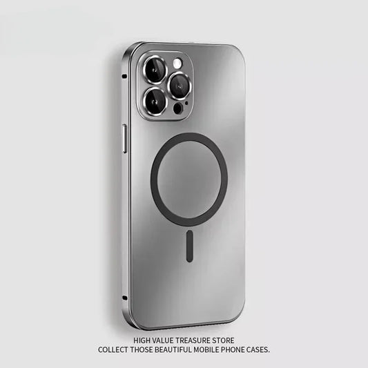 Aluminum Magnetic iPhone Case – MagSafe Clear Shockproof Cover - ZILVUS