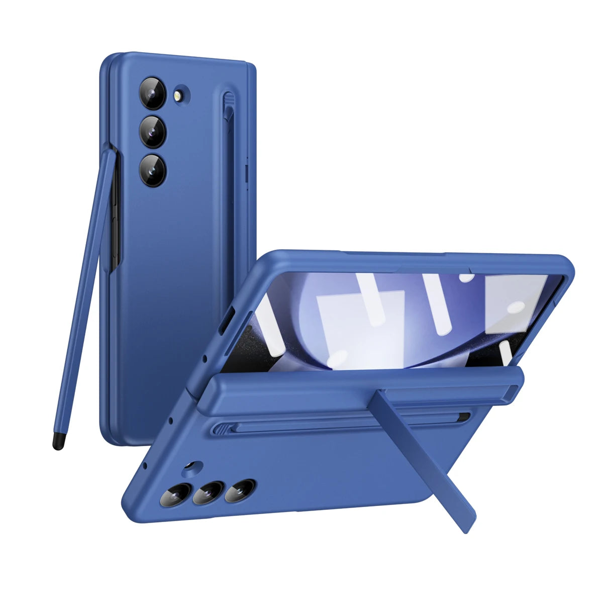 Magnetic Armor Phone Case For Samsung Galaxy Z-Fold-7,5,4 Series With Pen Holder Slide Camera Full Body Rugged Stand Back Cover - ZILVUS