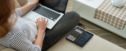 2-in-1 Rechargeable Scientific Calculator with LCD Writing Pad & Stylus - ZILVUS