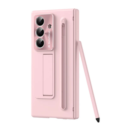 Magnetic Armor Phone Case For Samsung Galaxy Z-Fold-7,5,4 Series With Pen Holder Slide Camera Full Body Rugged Stand Back Cover - ZILVUS