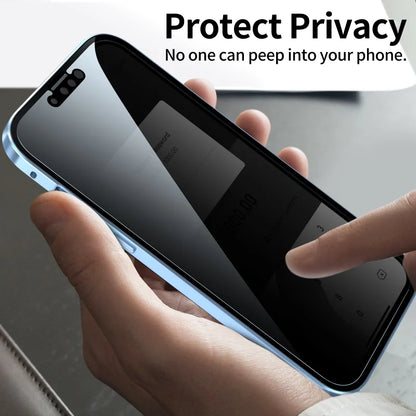 Anti-Peeping Magnetic Case for Samsung, Double Sided Tempered Glass Cover,S25 S24 S23 Series
