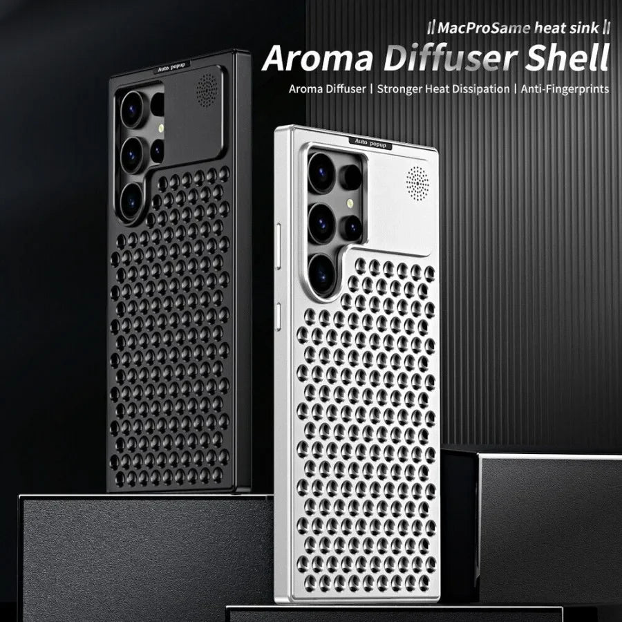 Metal Phone Case with Aromatherapy & Heat Dissipation – Shockproof Design - ZILVUS