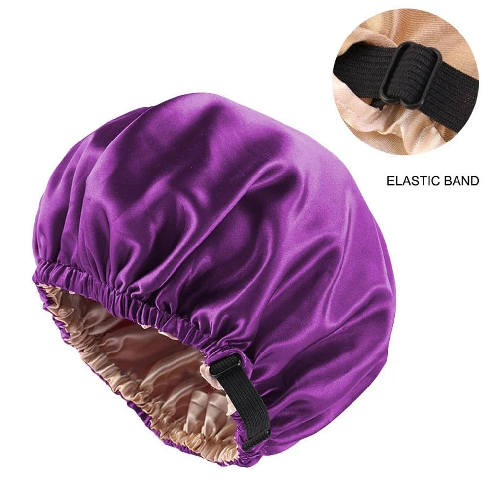 Luxury Satin Sleep Bonnet | Adjustable Silk Hair Bonnet for Sleeping - ZILVUS