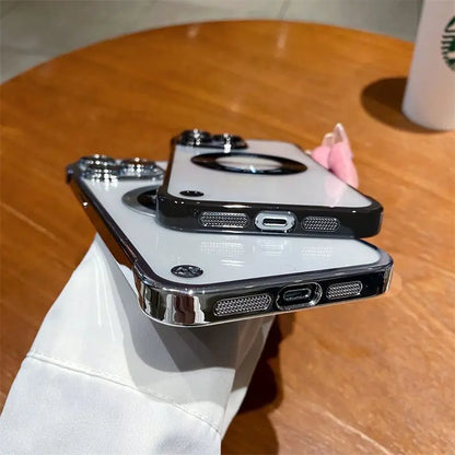 Luxury Magnetic Clear Bumper Case for iPhone 15/14/13/12/11 Series – Borderless Magsafe Cover - ZILVUS