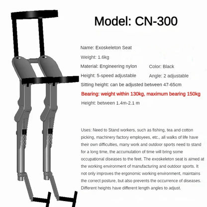 Lightweight Wearable Folding Chair – Portable Outdoor Seat - ZILVUS