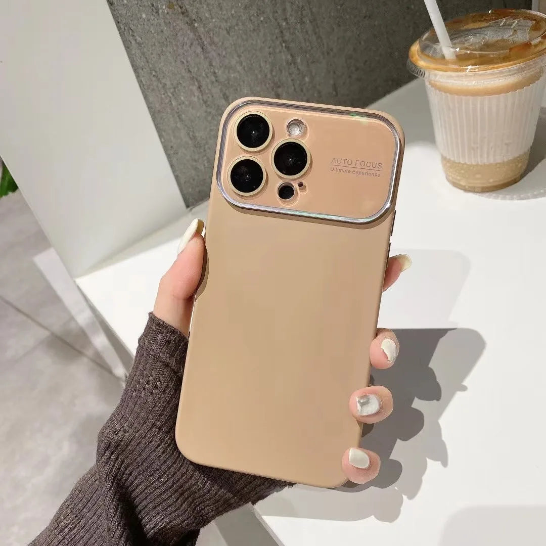 Glass Large Window Camera Protection Case for iPhone 15/14/13/12 Series - ZILVUS