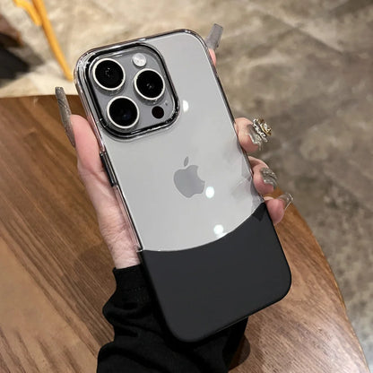 Luxury Transparent Splice Phone Case – Shockproof for iPhone 15/14/13/12 - ZILVUS