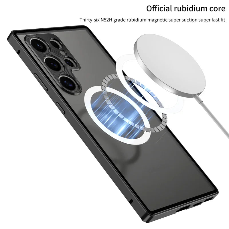 Magnetic Metal Alloy Case for Samsung Galaxy S24 & S25 Series - ZILVUS