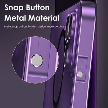 Aluminum Magnetic iPhone Case – MagSafe Clear Shockproof Cover - ZILVUS