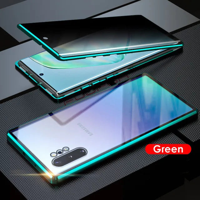 Anti-Peeping Magnetic Case for Samsung, Double Sided Tempered Glass Cover,S25 S24 S23 Series