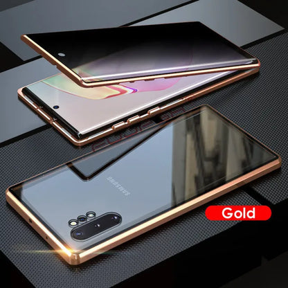 Anti-Peeping Magnetic Case for Samsung, Double Sided Tempered Glass Cover,S25 S24 S23 Series