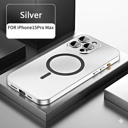 Luxury Metal Frame Magnetic Phone Case – Full Coverage for iPhone 13–16 Series - ZILVUS